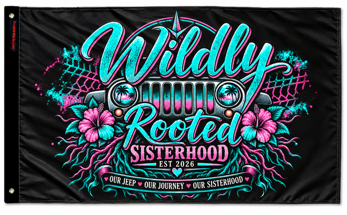 Wildly Rooted Sisterhood 3'x5' Double-Sided Flag