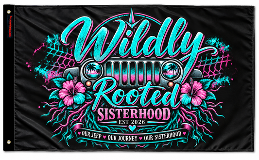 Wildly Rooted Sisterhood 3'x5' Double-Sided Flag