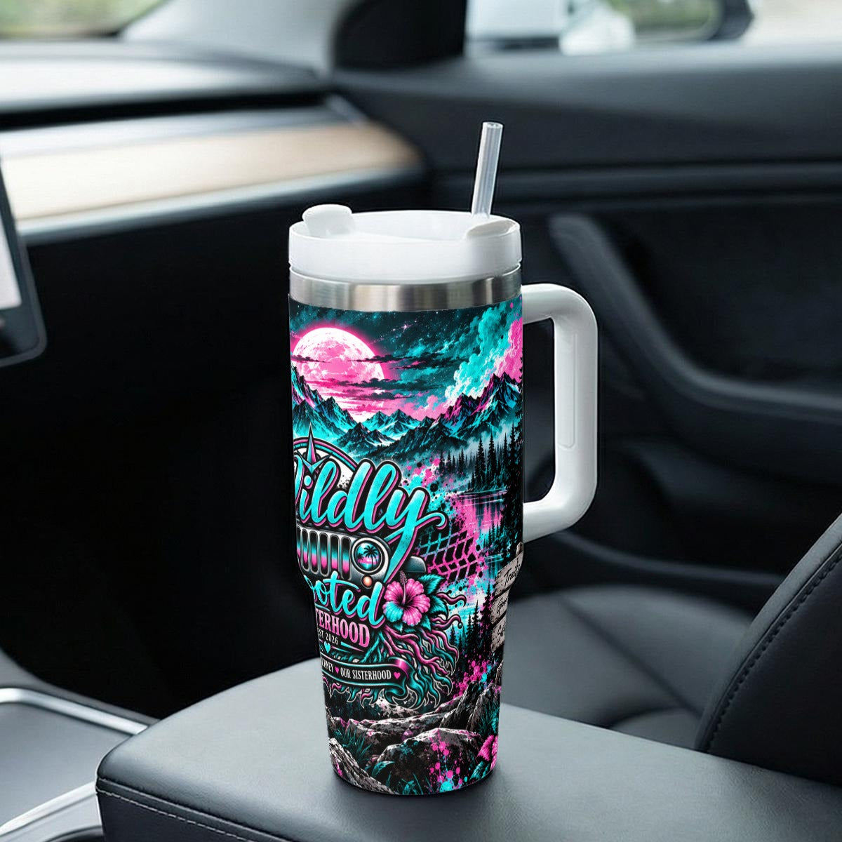 40 oz Tumbler With Handle Printed in USA